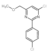 4-氯-2-(4-氯苯基)-6-(甲氧基甲基)嘧啶结构式