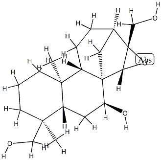 (4S,15R)-15α,16-Epoxykaurane-7β,17,19-triol结构式