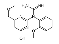 N-[4-HYDROXY-6-(METHOXYMETHYL)-2-PYRIMIDINYL]-N-(2-METHOXYPHENYL)GUANIDINE结构式