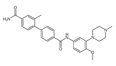 2-METHYL-BIPHENYL-4,4'-DICARBOXYLIC ACID 4-AMIDE 4'-([4-METHOXY-3-(4-METHYL-PIPERAZIN-1-YL)-PHENYL]-AMIDE) Structure