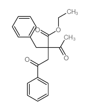 Benzenebutanoic acid, a-acetyl-g-oxo-a-(phenylmethyl)-, ethyl ester Structure