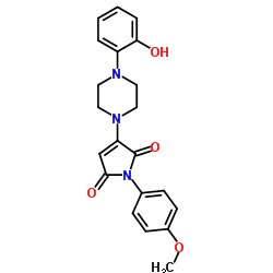 3-[4-(2-Hydroxyphenyl)-1-piperazinyl]-1-(4-methoxyphenyl)-1H-pyrrole-2,5-dione结构式