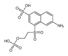 6-amino-4-(2-sulfooxyethylsulfonyl)naphthalene-2-sulfonic acid结构式