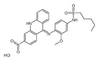 N-[3-methoxy-4-[(3-nitroacridin-9-yl)amino]phenyl]pentane-1-sulfonamide,hydrochloride Structure