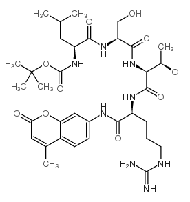 Boc-Leu-Ser-Thr-Arg-AMC trifluoroacetate salt structure