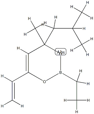 6-Ethenyl-2-ethyl-4-methyl-4-(2-methylpropyl)-4H-1,3,2-dioxaborin结构式