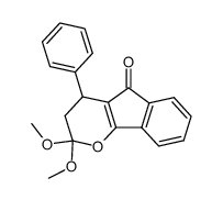 3,4-Dihydro-2,2-dimethoxy-4-phenylindeno[1,2-b]pyran-5(2H)-one结构式