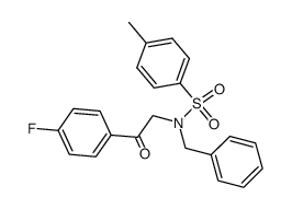 N-benzyl-N-(2-(4-fluorophenyl)-2-oxoethyl)-4-methylbenzenesulfonamide结构式