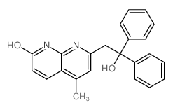 7-(2-hydroxy-2,2-diphenyl-ethyl)-5-methyl-1H-1,8-naphthyridin-2-one结构式