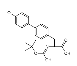 (S)-2-((tert-butoxycarbonyl)amino)-3-(4-methoxy-[1,1-biphenyl]-4-yl)propanoic acid structure