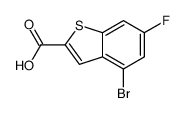 4-溴-6-氟苯并[b]噻吩-2-羧酸结构式