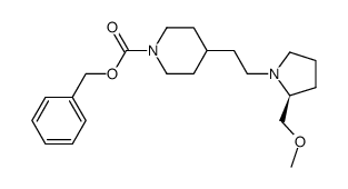 (S)-4-[2-(2-methoxymethyl-pyrrolidin-1-yl)-ethyl]-piperidine-1-carboxylic acid benzyl ester结构式