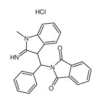 2-amino-1-methyl-3-(α-phenylphthalimidomethyl)indole hydrochloride结构式