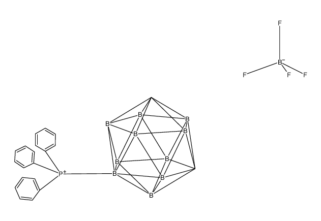 triphenyl(m-carboran-9-yl)phosphonium tetrafluoroborate Structure