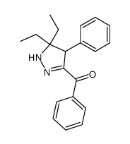 3-Benzoyl-4-phenyl-5,5-diethyl-Δ2-pyrazoline Structure