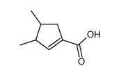 3,4-dimethylcyclopentene-1-carboxylic acid Structure