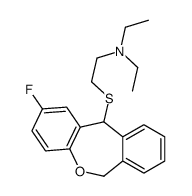 N,N-diethyl-2-[(2-fluoro-6,11-dihydrobenzo[c][1]benzoxepin-11-yl)sulfanyl]ethanamine结构式