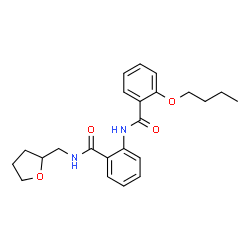 2-butoxy-N-(2-{[(tetrahydro-2-furanylmethyl)amino]carbonyl}phenyl)benzamide Structure