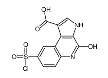 8-chlorosulfonyl-4-oxo-3,5-dihydropyrrolo[2,3-c]quinoline-1-carboxylic acid Structure