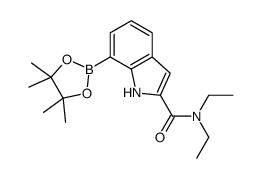 N,N-diethyl-7-(4,4,5,5-tetramethyl-1,3,2-dioxaborolan-2-yl)-1H-indole-2-carboxamide Structure