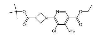 ethyl 4-amino-6-(3-(tert-butoxycarbonyl)azetidin-1-yl)-5-chloronicotinate结构式