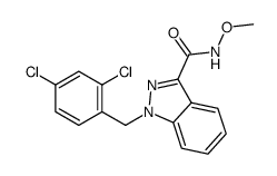 1-[(2,4-dichlorophenyl)methyl]-N-methoxyindazole-3-carboxamide Structure