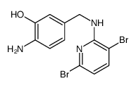 2-amino-5-[[(3,6-dibromopyridin-2-yl)amino]methyl]phenol Structure