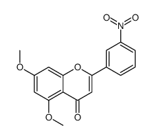 5,7-dimethoxy-2-(3-nitrophenyl)chromen-4-one Structure