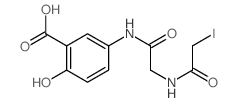 Benzoic acid,2-hydroxy-5-[[2-[(2-iodoacetyl)amino]acetyl]amino]-结构式