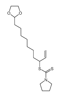 10-(1,3-dioxolan-2-yl)dec-1-en-3-yl pyrrolidine-1-carbodithioate Structure