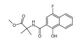 2-{[4-fluoro-1-hydroxy-naphthalene-2-carbonyl]-amino}-2-methyl-propionic acid methyl ester结构式