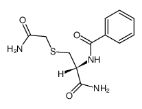 N-Benzoyl-S-carbamoylmethyl-L-cystein-amid Structure