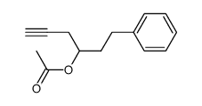 1-phenylhex-5-yn-3-yl acetate结构式