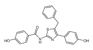 N-[5-benzyl-4-(4-hydroxy-phenyl)-thiazol-2-yl]-4-hydroxy-benzamide Structure