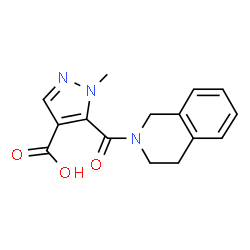 5-(3,4-dihydroisoquinolin-2(1H)-ylcarbonyl)-1-methyl-1H-pyrazole-4-carboxylic acid Structure
