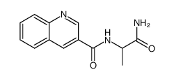 Quinoline-3-carboxylic acid ((S)-1-carbamoyl-ethyl)-amide结构式