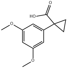 1-(3,5-Dimethoxyphenyl)cyclopropanecarboxylic Acid Structure