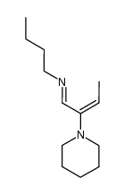 N-(2-(piperidin-1-yl)but-2-en-1-ylidene)butan-1-amine结构式