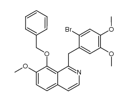 8-benzyloxy-1-(2'-bromo-4',5'-dimethoxybenzyl)-7-methoxyisoquinoline Structure