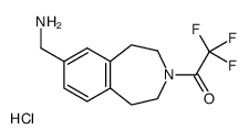 1-[7-(aminomethyl)-1,2,4,5-tetrahydro-3-benzazepin-3-yl]-2,2,2-trifluoroethanone,hydrochloride Structure