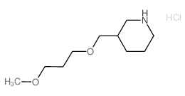 3-[(3-Methoxypropoxy)methyl]piperidine hydrochloride Structure