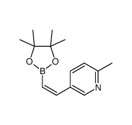 (E)-2-methyl-5-(2-(4,4,5,5-tetramethyl-1,3,2-dioxaborolan-2-yl)vinyl)pyridine结构式