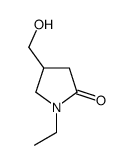 1-ethyl-4-(hydroxymethyl)-2-pyrrolidinone(SALTDATA: 0.4H2O 0.07NaCl) Structure