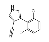 4-(2-chloro-6-fluorophenyl)-1H-pyrrole-3-carbonitrile structure