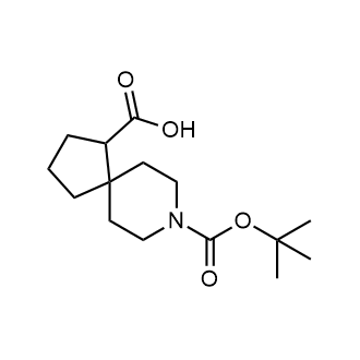 8-(tert-Butoxycarbonyl)-8-azaspiro[4.5]decane-1-carboxylic acid Structure