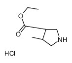 ethyl (3S,4S)-4-methylpyrrolidine-3-carboxylate,hydrochloride结构式