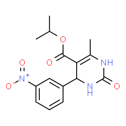 isopropyl 6-methyl-4-(3-nitrophenyl)-2-oxo-1,2,3,4-tetrahydropyrimidine-5-carboxylate structure