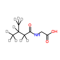 N-[3-(2H3)Methyl(2H6)butanoyl]glycine Structure