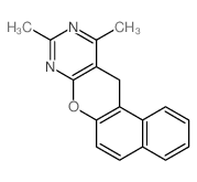 12H-Naphtho[1,2:5,6]pyrano[2,3-d]pyrimidine, 9,11-dimethyl- structure