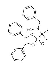 dibenzyl P-<1-(N-benzyl-hydroxyamino)-1-methylethyl>phosphonate结构式